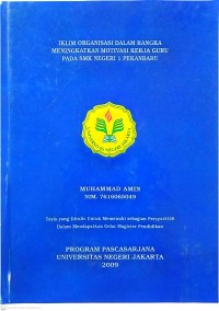 Iklim Organisasi Dalam Rangka Meningkatkan Motivasi Kerja Guru Pada SMK Negeri 1 Pekanbaru