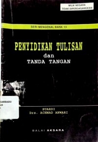 Penyidikan Tulisan dan Tanda Tangan