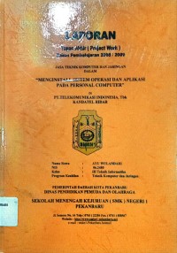 Menginstall Sistem Operasi dan Aplikasi pada Personal Computer