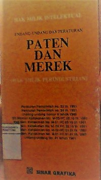 Undang-Undang dan Peraturan Paten dan Merek